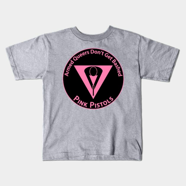 Pink Pistols - Patch Version Kids T-Shirt by Operation Blazing Sword